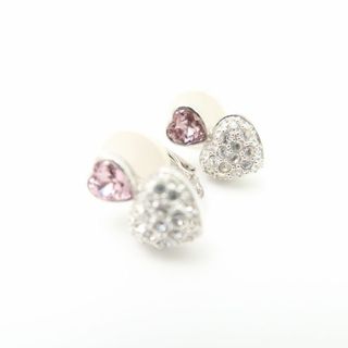 スワロフスキー(SWAROVSKI)の美品 SWAROVSKI スワロフスキー 両耳イヤリング アクセサリー ライトストーン ハート レディース AY4944C (イヤリング)