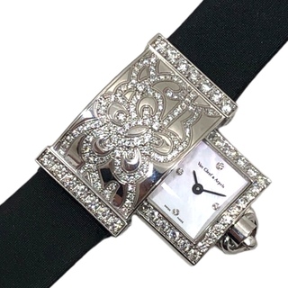 ヴァンクリーフアンドアーペル(Van Cleef & Arpels)の　ヴァンクリーフ＆アーペル Van Cleef & Arpels シークレットデンテル ホワイトシェル WRWF01E8 ホワイト K18WG クオーツ レディース 腕時計(腕時計)