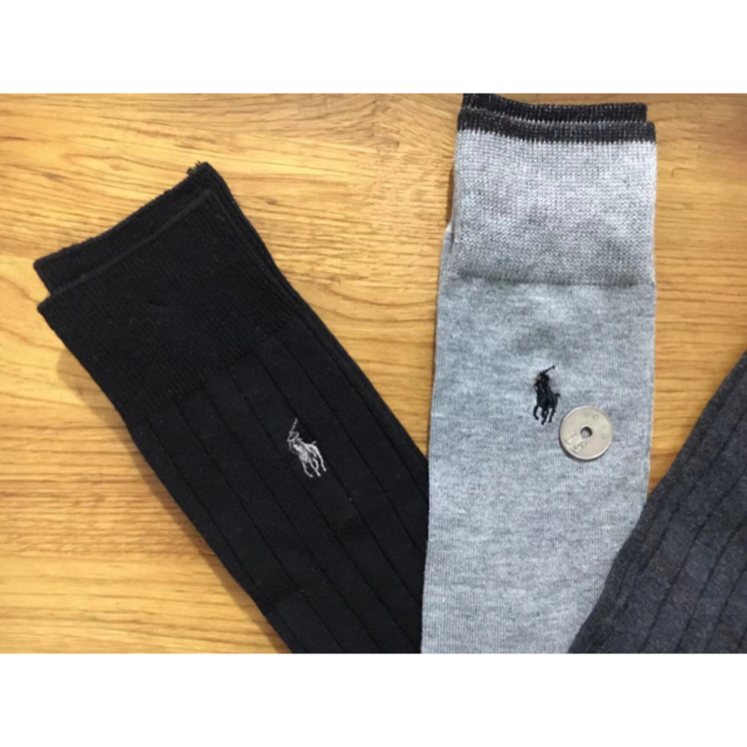 POLO RALPH LAUREN(ポロラルフローレン)の新品ポロラルフローレン メンズソックス靴下 3 足セット1147 メンズのレッグウェア(ソックス)の商品写真