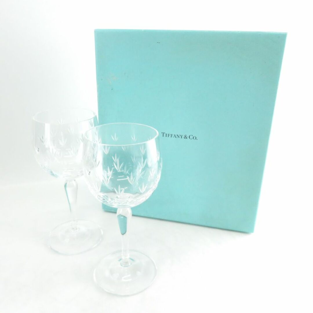 Tiffany & Co.(ティファニー)の美品 TIFFANY＆Co. ティファニー フローレット ワイングラス 2客 ペア SY8119R  インテリア/住まい/日用品のキッチン/食器(グラス/カップ)の商品写真