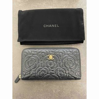 シャネル(CHANEL)のCHANEL シャネル　カメリア　長財布　キャビアスキン(財布)