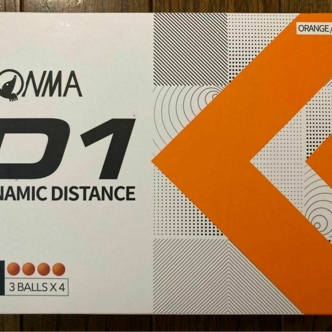 本間ゴルフ(ホンマゴルフ)の【新品・オレンジ】ゴルフボール　D1　ホンマ　HONMA　12球×2箱 スポーツ/アウトドアのゴルフ(その他)の商品写真