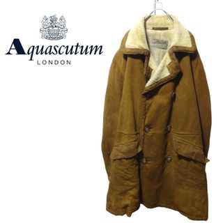 アクアスキュータム(AQUA SCUTUM)の【Aquascutum】70〜80's 裏ボア スウェードレザーコートA1650(レザージャケット)