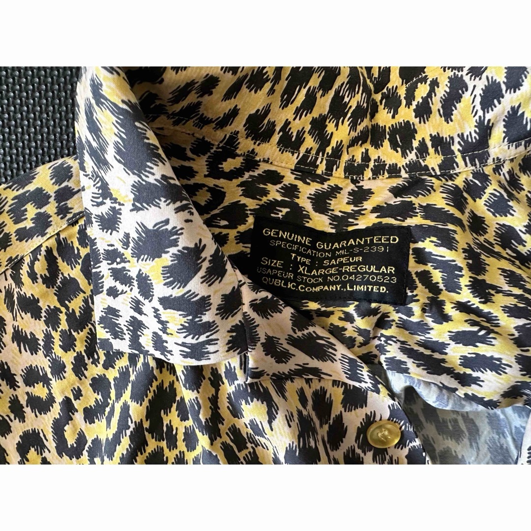 SAPEur Leopard Rayon L/S Shirt "Yellow" メンズのトップス(シャツ)の商品写真