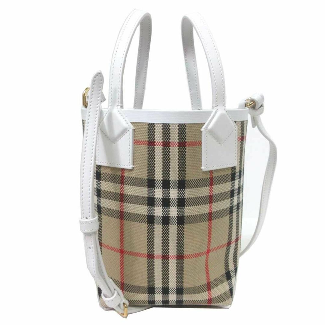 BURBERRY(バーバリー)の【新品】バーバリー バッグ ショルダーバッグ 8072348 (ベージュ系マルチ×ホワイト系) BURBERRY チェック ミニ ロンドン トート 斜め掛け ブティック レディース レディースのバッグ(ショルダーバッグ)の商品写真