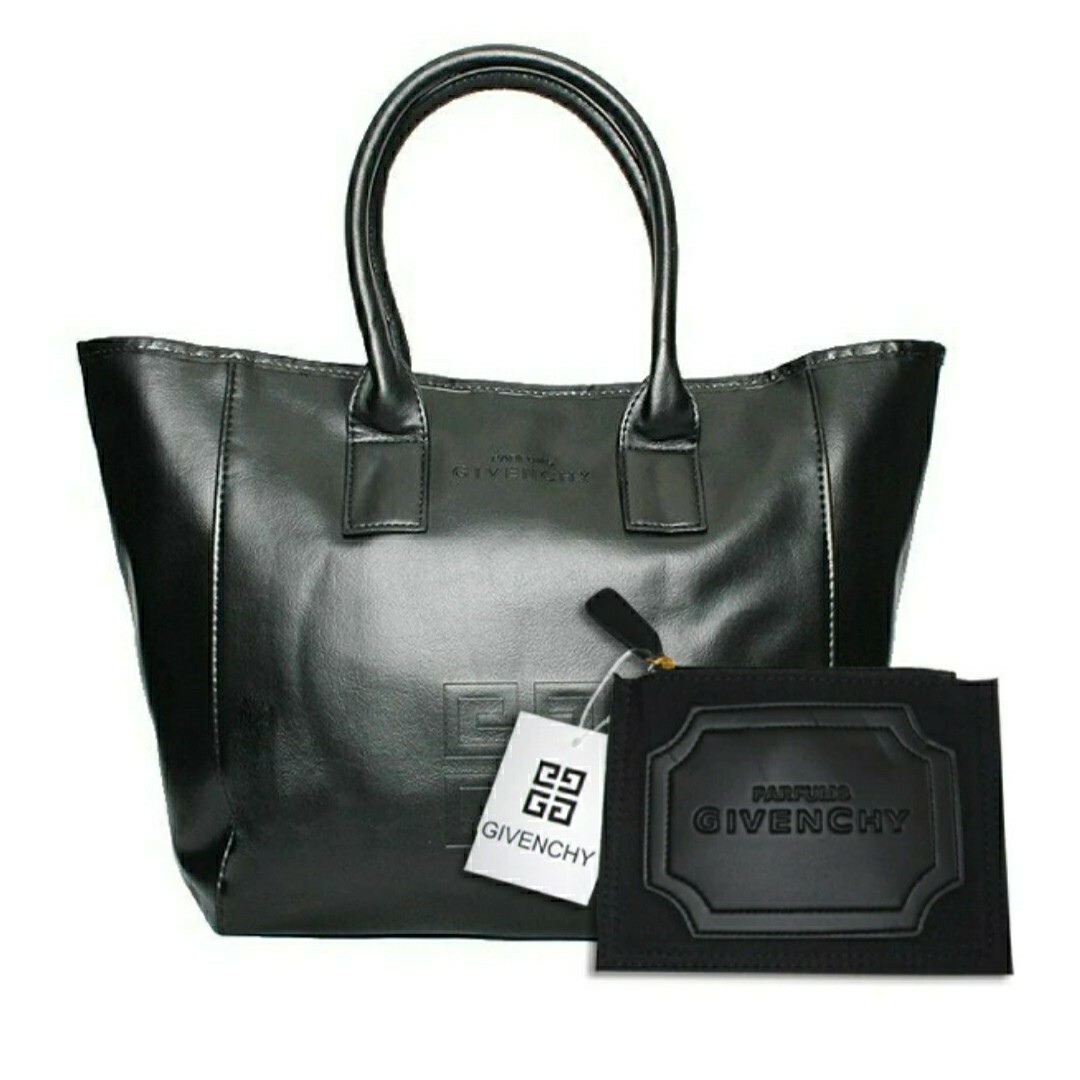 GIVENCHY(ジバンシィ)のGIVENCHYトートバッグノベルティポーチセット　ブラック　男女兼用 レディースのバッグ(トートバッグ)の商品写真