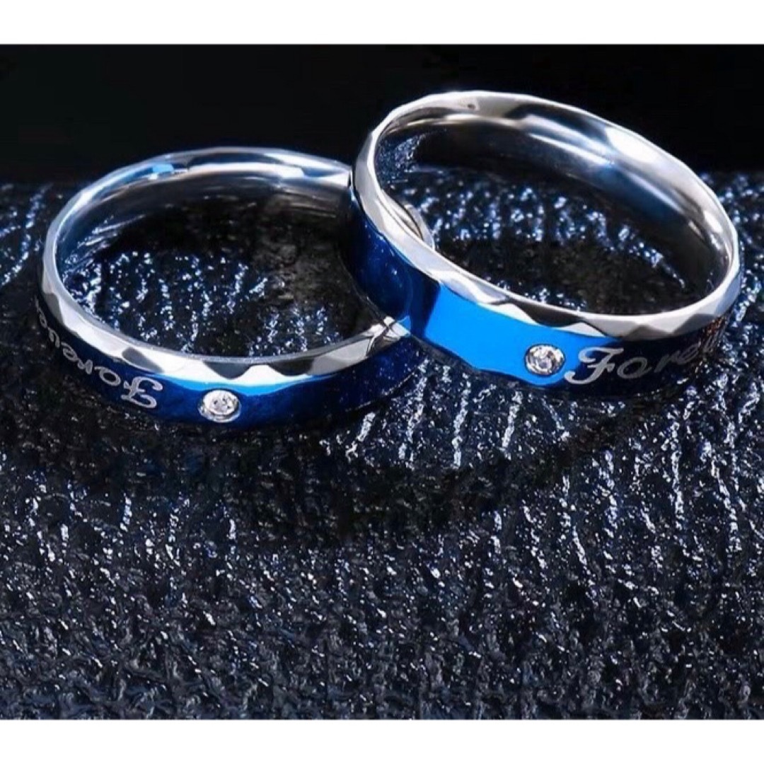 ブルーペアリング ペアリング ステンレスリング レディースリング メンズリング レディースのアクセサリー(リング(指輪))の商品写真