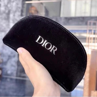 クリスチャンディオール(Christian Dior)のディオール　Dior ポーチ　ベロア　ブラック　箱付き(ポーチ)