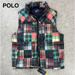 ポロラルフローレン(POLO RALPH LAUREN)のポロ ラルフローレン ダウンベスト パッチワークプリント Mサイズ(その他)