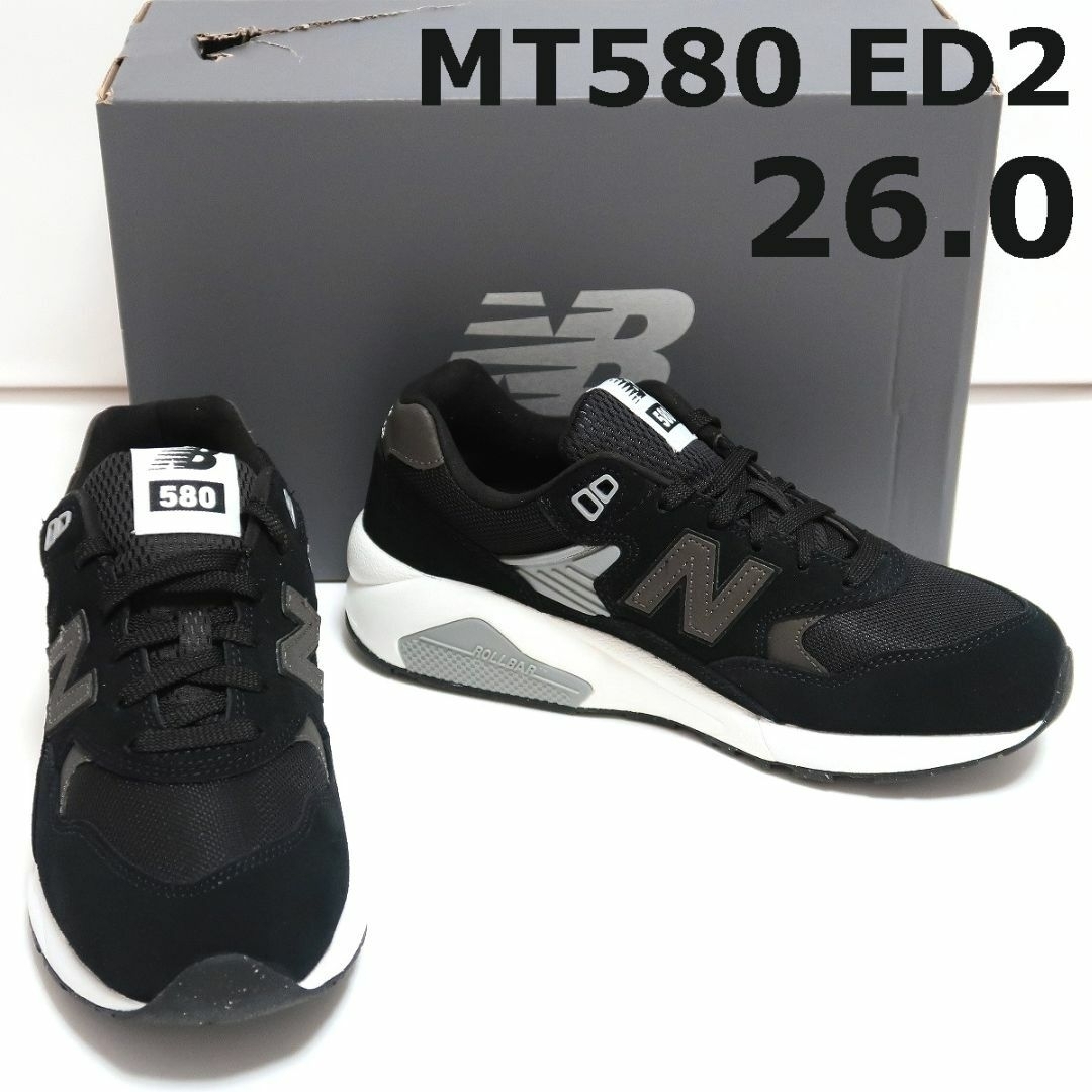 New Balance(ニューバランス)の海外限定 26 新品 New Balance MT580 ED2 スニーカー 黒 メンズの靴/シューズ(スニーカー)の商品写真