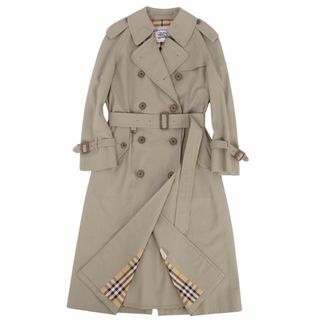 バーバリー(BURBERRY)の極美品 Vintage バーバリー Burberrys コート トレンチコート 裏チェック アウター レディース S カーキベージュ(トレンチコート)