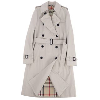 バーバリー(BURBERRY)の美品 バーバリー ロンドン BURBERRY LONDON コート トレンチコート 裏チェック 英国製 アウター レディース UK6 USA4 IT38(S相当) ライトベージュ(トレンチコート)