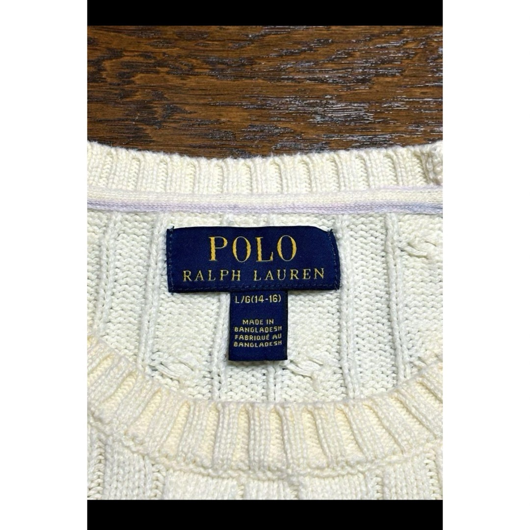 POLO RALPH LAUREN(ポロラルフローレン)の【希少 スイートブルーポニー】  ラルフローレン ケーブル ニット NO1753 レディースのトップス(ニット/セーター)の商品写真