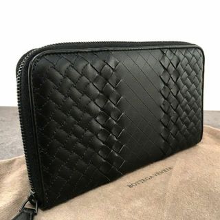 ボッテガヴェネタ(Bottega Veneta)の極美品 BOTTEGAVENETA ジップウォレット 黒 138(長財布)