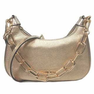 マイケルコース(Michael Kors)の【新品】マイケルコース バッグ ショルダーバッグ MICHAEL KORS コラ ミディアム ロゴ ジップ ポーチ 2WAY チェーン ハンドル付 斜め掛け 35F3L4CU6M PALE GOLD(ペールゴールド)アウトレット レディース CORA MD ZIP POUCHETTE / LEATHER(ショルダーバッグ)