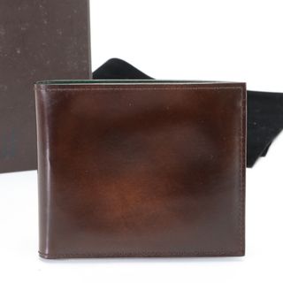 ダンヒル(Dunhill)の美品 ダンヒル AB110 レザー 二つ折り 財布 コンパクト ウォレット 本革 ブラウン 茶色 紳士 メンズ EHM K26-4(折り財布)