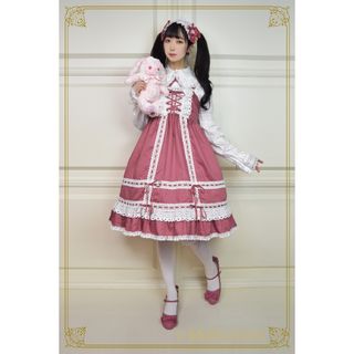 ベイビーザスターズシャインブライト(BABY,THE STARS SHINE BRIGHT)の新品プリンセスドロップヘッドドレス付きベビードールジャンパースカート(ひざ丈ワンピース)