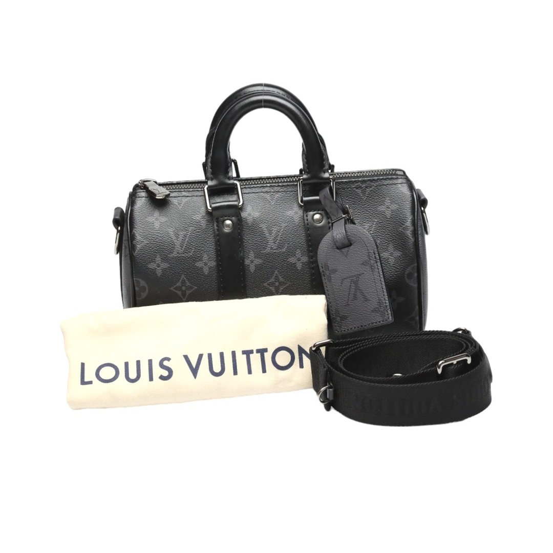 ハンドバッグルイヴィトン M46271 ハンドバッグ ブラック  LOUIS VUITTON キーポル25 エクリプス