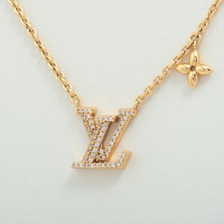 ルイヴィトン(LOUIS VUITTON)のルイヴィトン コリエ LV アイコニック M00596 ネックレス ゴールド ラインストーン ペンダント アクセサリー レディース MMM K31-5(ネックレス)