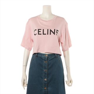 セリーヌ(celine)の美品 セリーヌ ロゴ コットン 半袖 Tシャツ M サイズ 2X761501F ピンク トップス アパレル 婦人 服 レディース MMM K31-10(Tシャツ(半袖/袖なし))