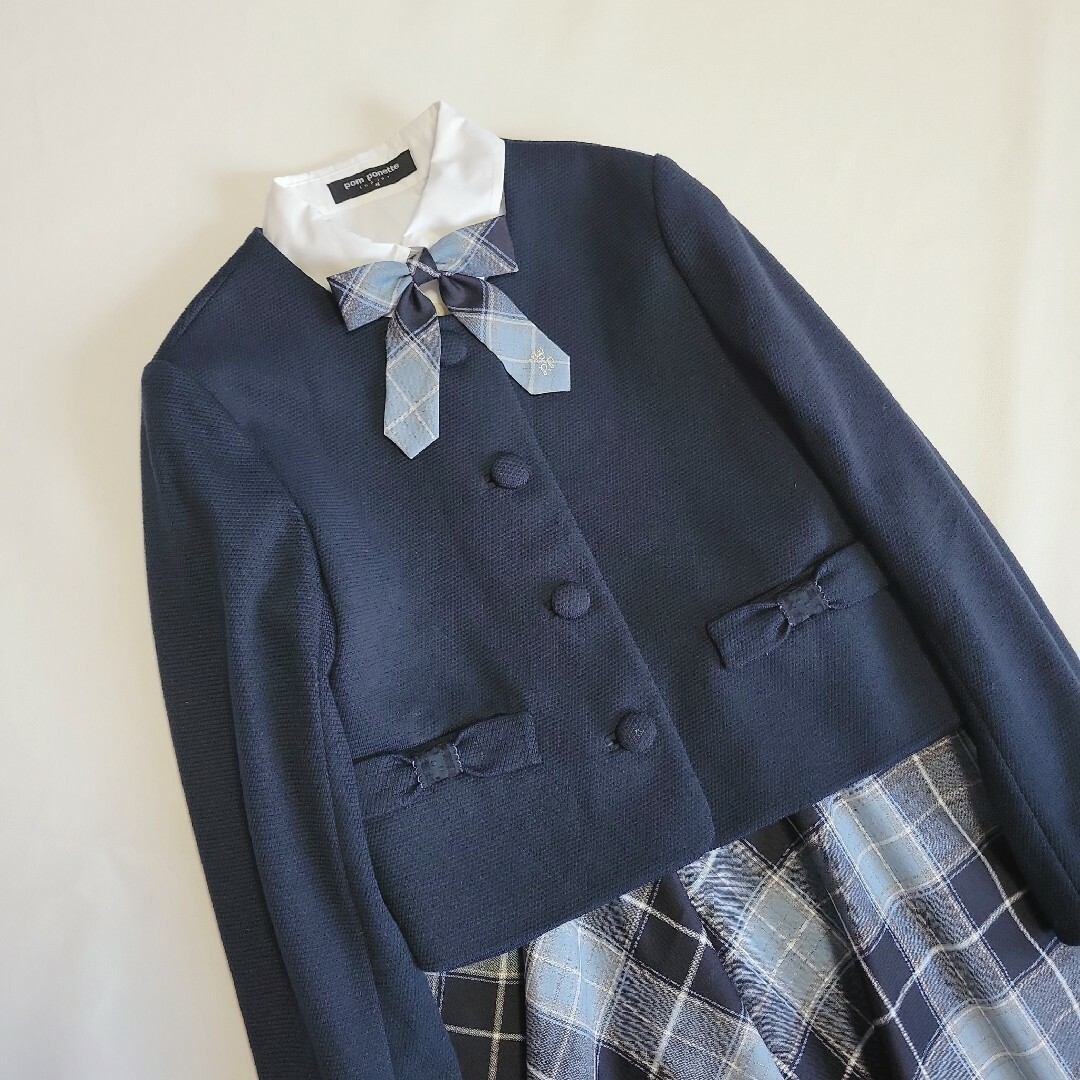 ポンポネット フォーマル4点セット 150 卒服 お受験 面接 制服 卒業式