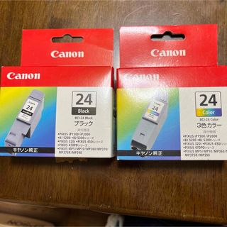 推奨取付期限切れ　Canon BCI-24 ブラック　カラー　2個セット(PC周辺機器)