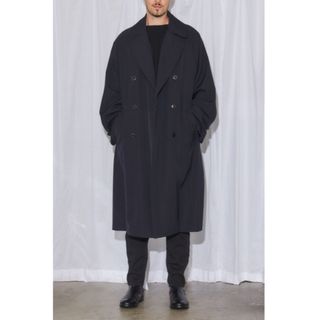 コモリ(COMOLI)のCOMOLI 19SS ウールギャバ ダブルブレステッドコート NAVY 1(トレンチコート)