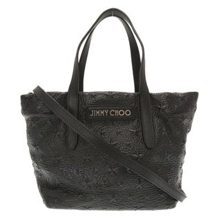 ジミーチュウ(JIMMY CHOO)のジミーチュウ サラ スタースタッズ ミニ レザー ブラック 黒 2way トートバッグ 0121【中古】JIMMY CHOO(トートバッグ)