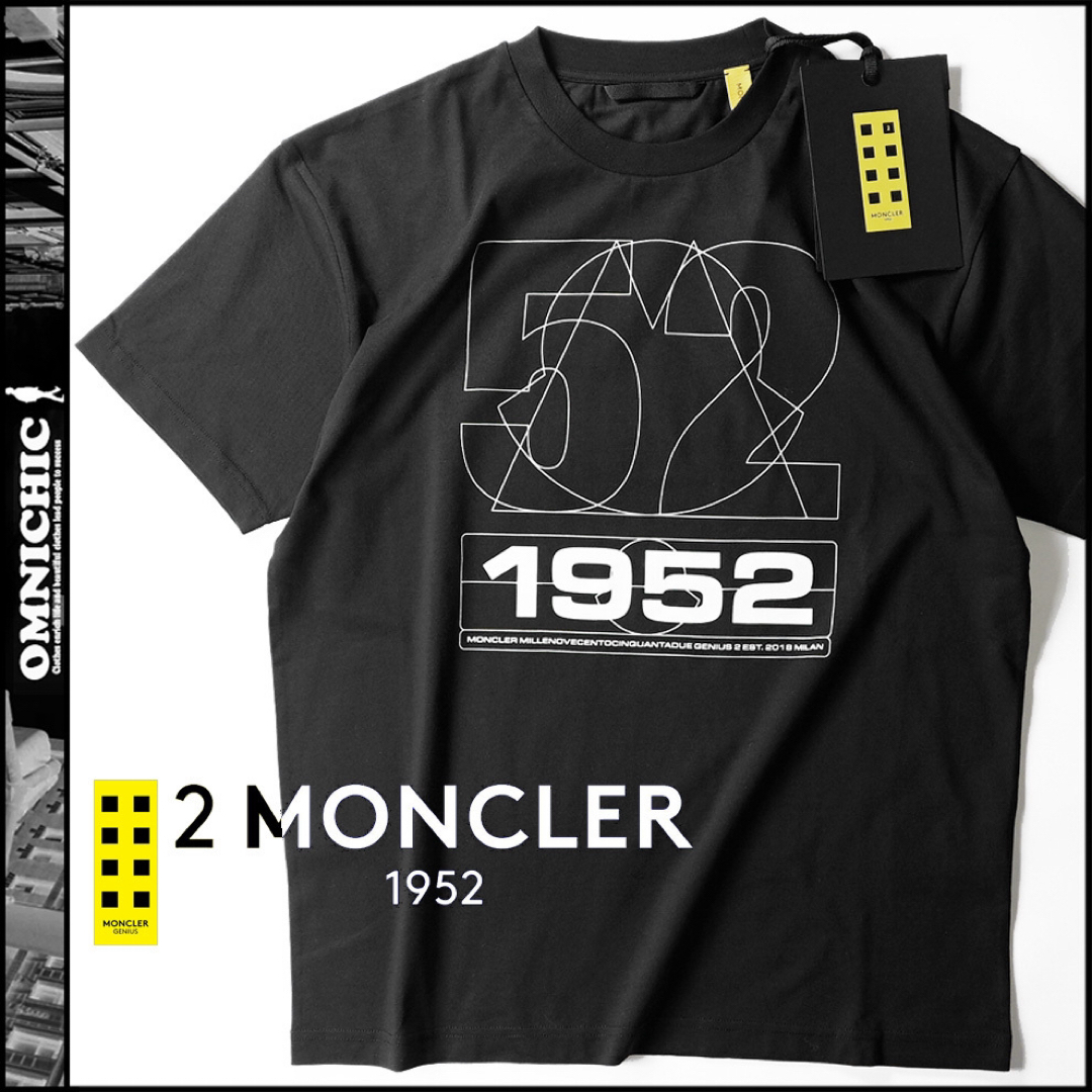 国内正規品MONCLER 1952 モンクレールジーニアスロゴブラックTシャツM | フリマアプリ ラクマ