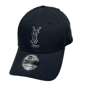 サンローラン(Saint Laurent)のサンローラン×ニューエラ(SAINT LAURENT PARIS×NEW ERA) 687687YCL361000 コラボ モノグラム キャップ 9FORTY 帽子 ユニセックス (カラー：ブラック)  【ABランク】【中古】(キャップ)