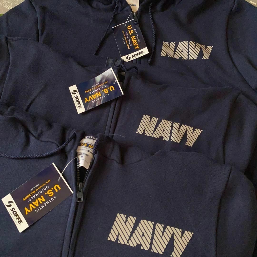 SOFFE] U.S.NAVY トレーニング スウェット ZIP パーカー Mの通販 by