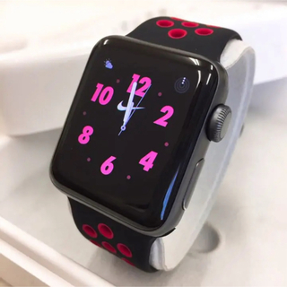 アップルウォッチ(Apple Watch)のApple Watch シリーズ3 ナイキ 黒 アップルウォッチ 38mm(その他)