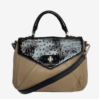 ケイトスペードニューヨーク(kate spade new york)のKATE SPADE ブラウン バイカラー 2WAY バッグ(ハンドバッグ)