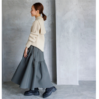 ツルバイマリコオイカワ(TSURU by Mariko Oikawa)のブルレア ジャガードスカート(ロングスカート)