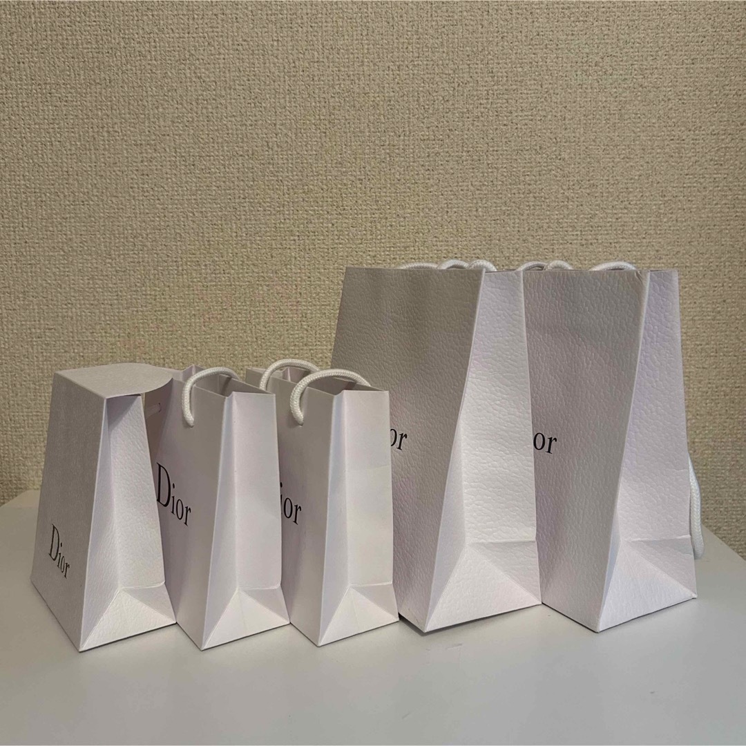 Christian Dior(クリスチャンディオール)のDior ショッパー・袋 5枚セット レディースのバッグ(ショップ袋)の商品写真