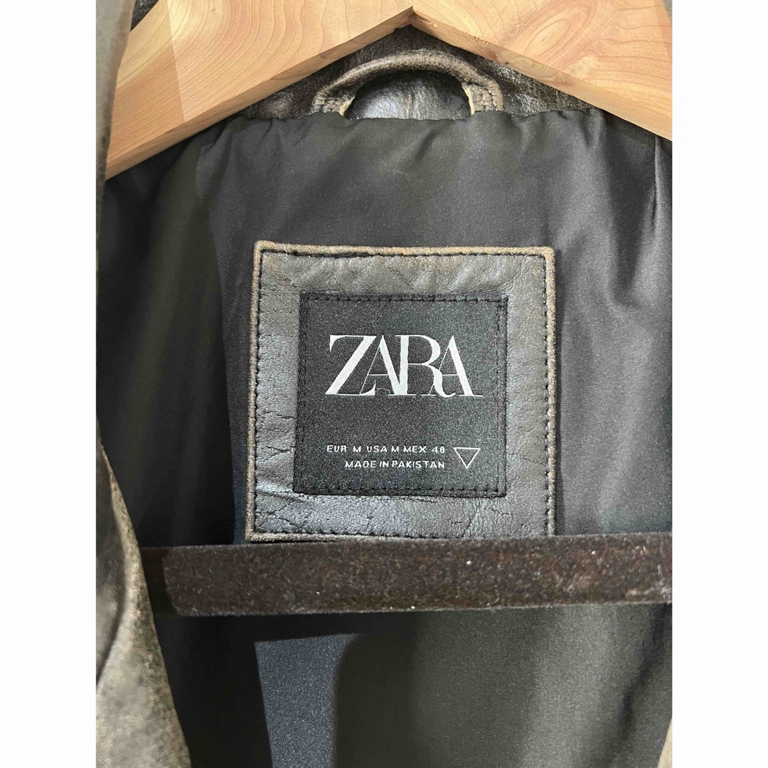 ZARA(ザラ)のZARA  本革　レザー　ジャケット　ライダース メンズのジャケット/アウター(ライダースジャケット)の商品写真