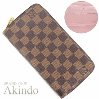 ルイヴィトン(LOUIS VUITTON)の【新品・未使用】ルイヴィトン 長財布 ジッピーウォレット レディース メンズ ダミエ ローズバレリーヌ ピンク 茶 ブラウン N60046 LOUIS VUITTON ロングウォレット ブランド(財布)