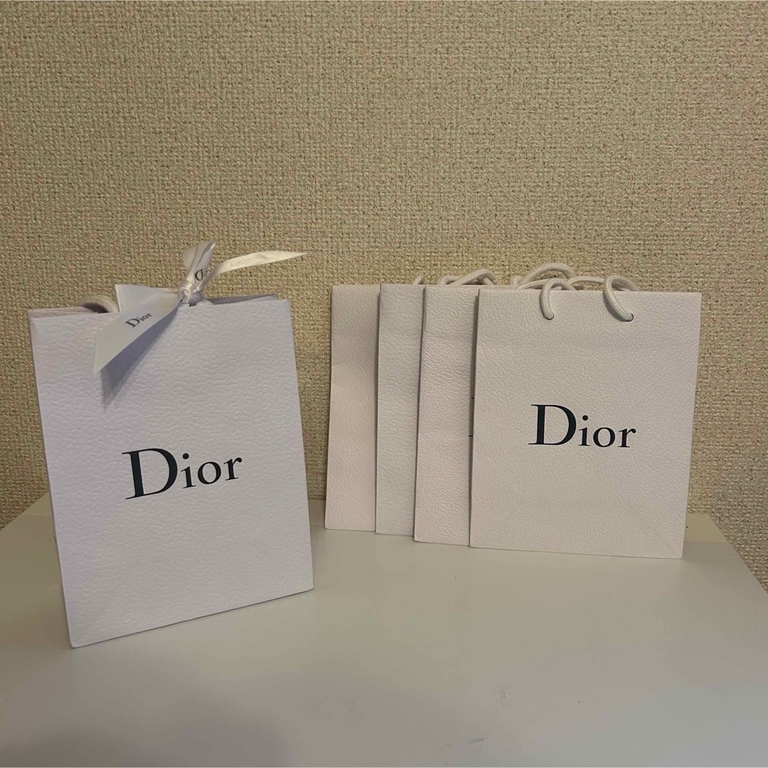 Christian Dior(クリスチャンディオール)のDior ショッパー・リボン 5枚 レディースのバッグ(ショップ袋)の商品写真