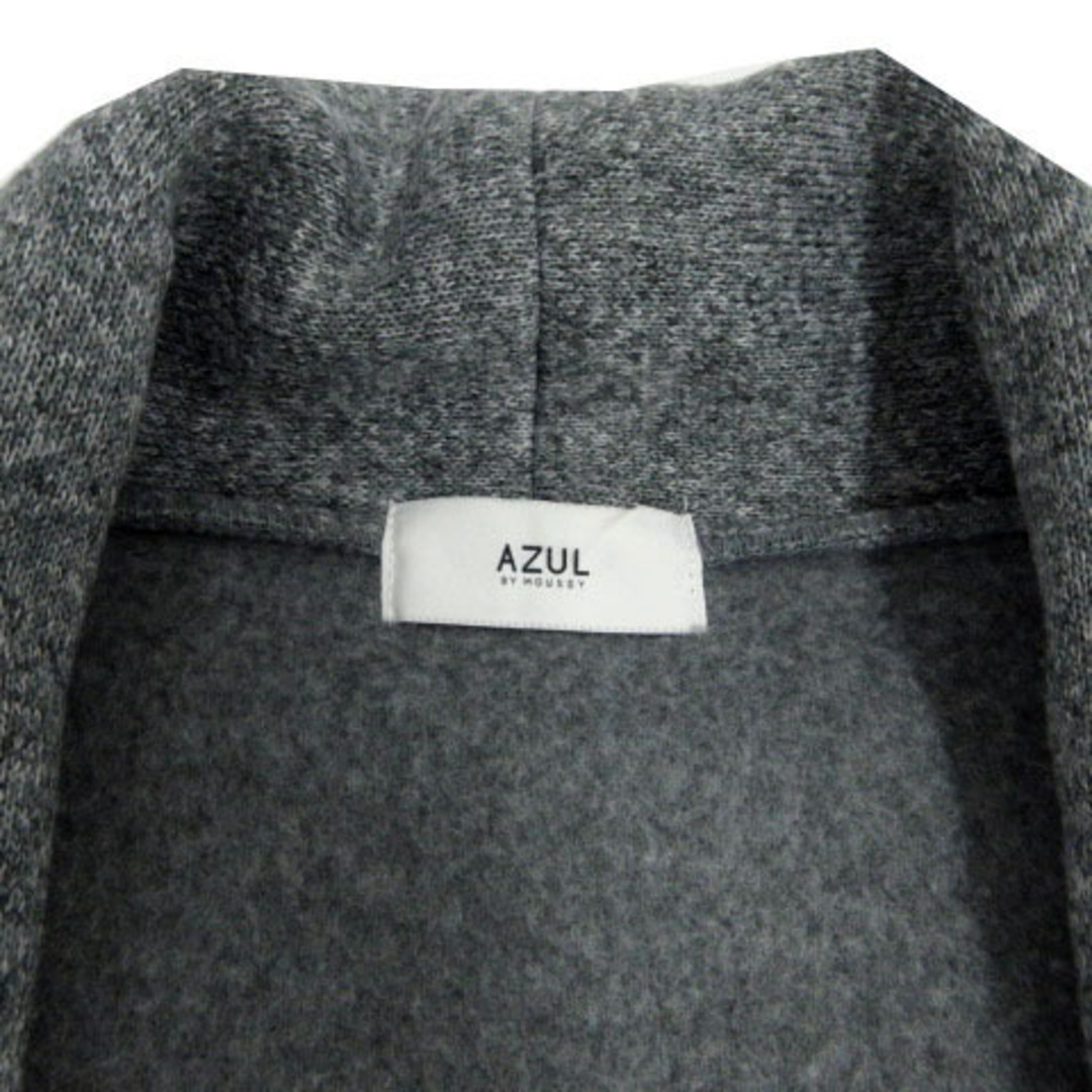 AZUL by moussy(アズールバイマウジー)のアズールバイマウジー コート ニット 裏起毛 ミックス糸 グレー系 白 S レディースのジャケット/アウター(その他)の商品写真