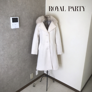 ロイヤルパーティー(ROYAL PARTY)のロイヤルパーティー♡1度着用　フォックスファー付きコート(ロングコート)