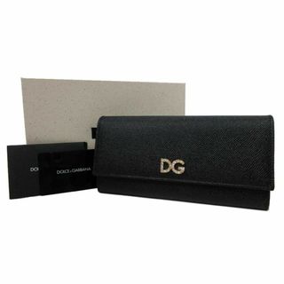 ドルチェアンドガッバーナ(DOLCE&GABBANA)の【新品】ドルチェ＆ガッバーナ 財布 長財布 BI0087 AU771 80999 NERO (ブラック) DOLCE&GABBANA ドルガバ ラインストーンD&Gロゴ かぶせ蓋 アウトレット レディース(財布)