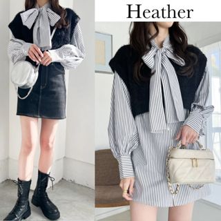 ヘザー(heather)のヘザー 【ベストのみ】 ショート フェザー ニット ベスト(ベスト/ジレ)