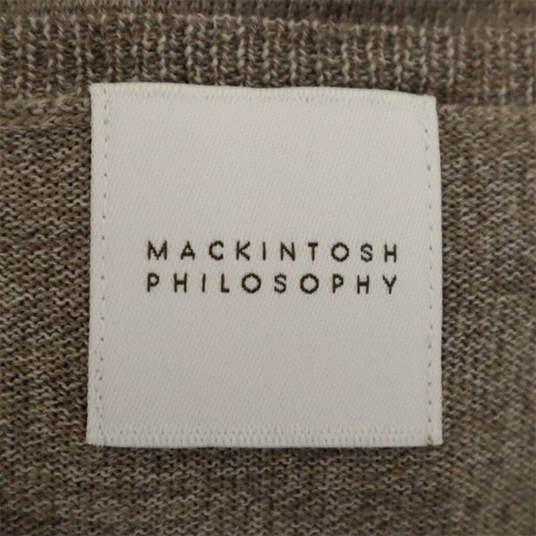 MACKINTOSH PHILOSOPHY(マッキントッシュフィロソフィー)のマッキントッシュフィロソフィー 長袖 ウール Vネック セーター 40 ベージュ MACKINTOSH PHILOSOPHY 三陽商会 ニット レディース 古着 【240125】 レディースのトップス(ニット/セーター)の商品写真