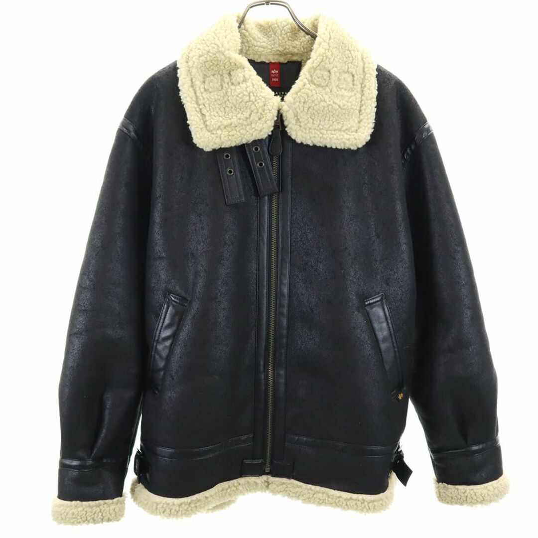 ブランドアルファインダストリーズ B3 フェイク ムートンジャケット XL ブラック ALPHA INDUSTRIES INC ボア メンズ  【240125】