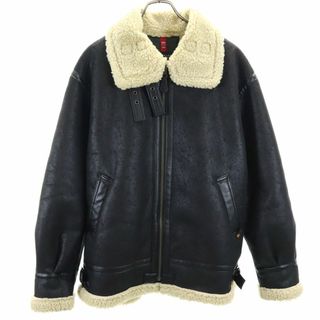 アルファインダストリーズ(ALPHA INDUSTRIES)のアルファインダストリーズ B3 フェイク ムートンジャケット XL ブラック ALPHA INDUSTRIES INC ボア メンズ 古着 【240125】(その他)