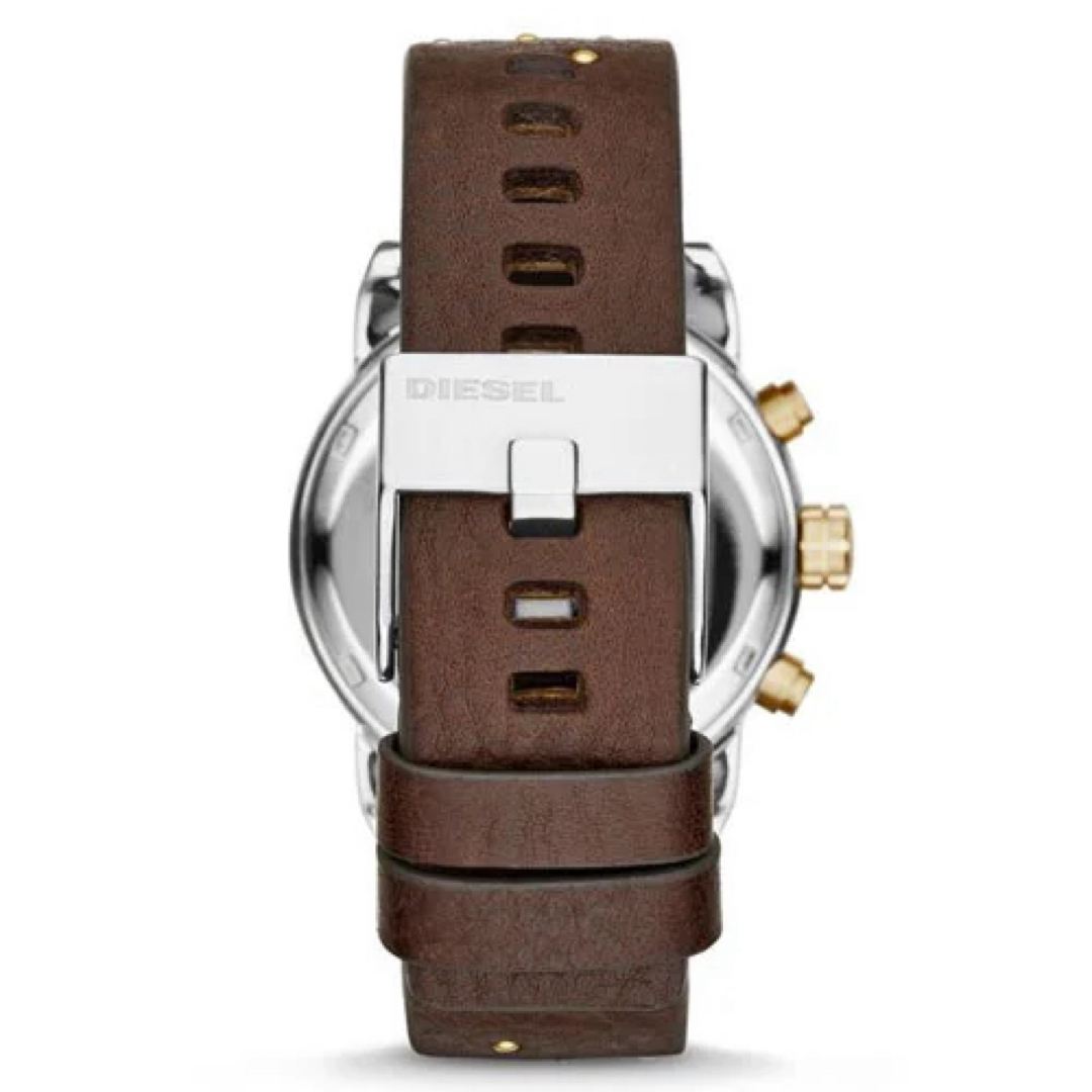 DIESEL(ディーゼル)の【DIESEL/ディーゼル】腕時計 アナログ レザー シルバー/ブラウン 人気 メンズの時計(腕時計(アナログ))の商品写真