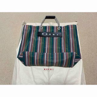 Marni - 正規品 マルニフラワーカフェ ストライプトートバッグ ...