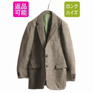 ハリスツイード(Harris Tweed)のデッドストック 80s USA製 ハリスツイード テーラード ジャケット メンズ XL ヴィンテージ 80年代 ブレザー ツイード ウール 大きいサイズ(テーラードジャケット)