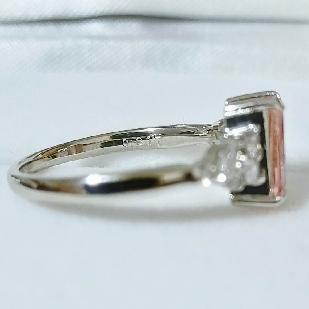 ダイヤモンド×インペリアルトパーズ リング Pt900 0.917ct 3.9g レディースのアクセサリー(リング(指輪))の商品写真