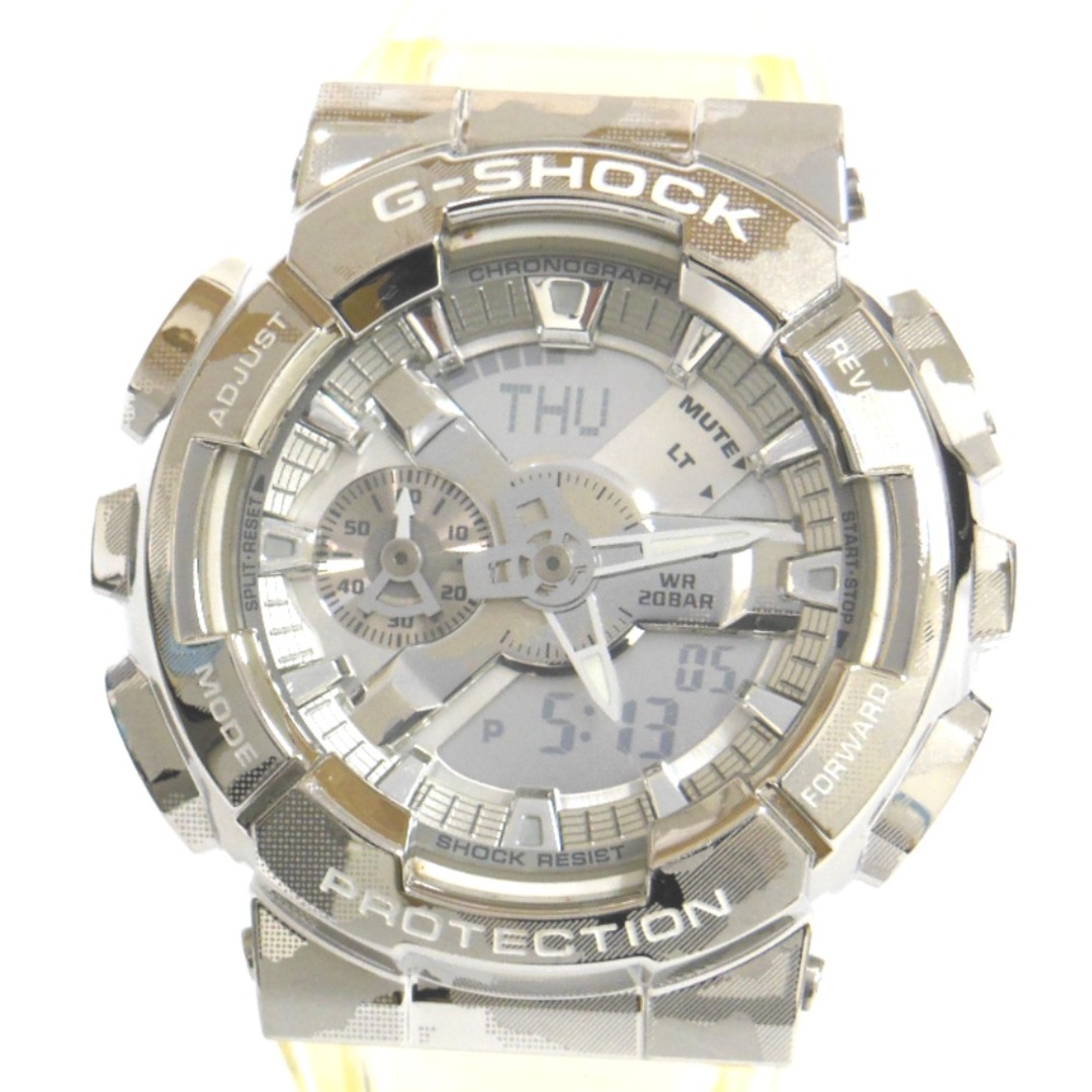 カシオ 腕時計 ジーショック G-SHOCK スケルトン カモフラージュ GM-110SCM-1AER クォーツ シルバー系文字盤 メンズ CASIO NA32611 